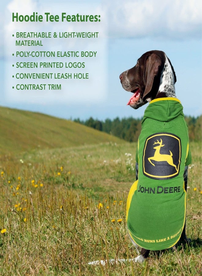 Pets First John Deere Dog Hoodie T-Shirt,Medium. Warm Pet Clothing with Hood for Pets,Dogs,Cats,Puppies,Kittens. Soft,Durable Pet Hoody CAT Tee Shirt Jacket Polo Costume Licensed,Green,JOD-4044-MD - Image 2